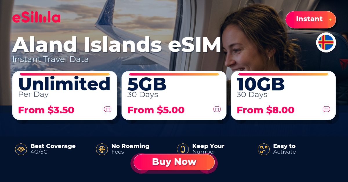 Aland Islands eSIM travel data offer with package options