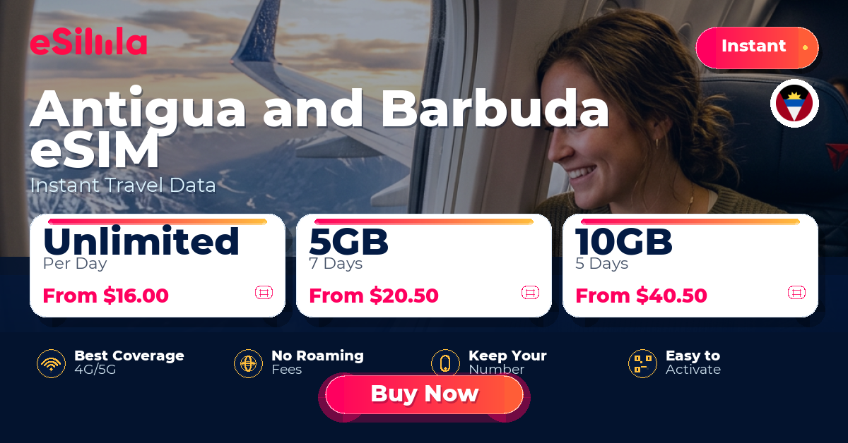 Antigua and Barbuda eSIM travel data offer with package options