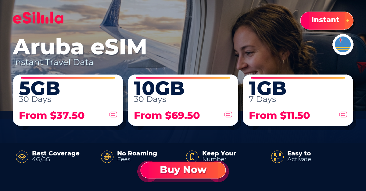 Aruba eSIM travel data offer with package options
