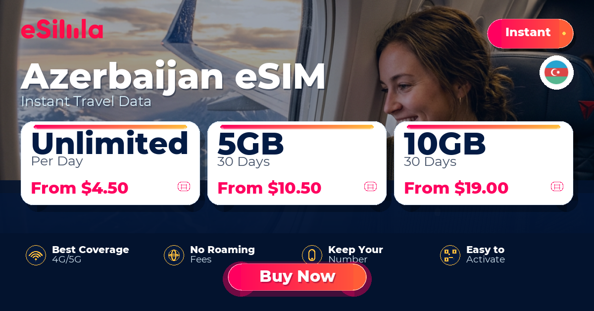 Azerbaijan eSIM travel data offer with package options