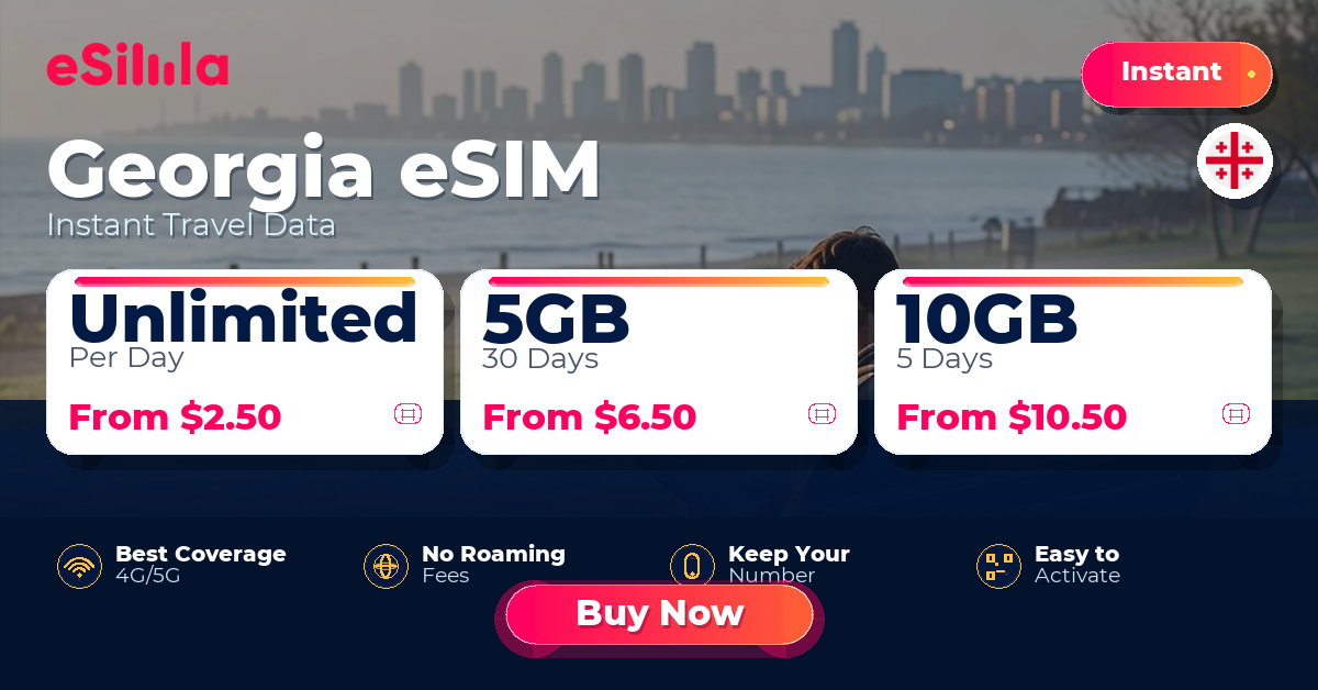 Georgia eSIM travel data offer with package options