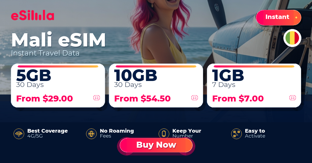 Mali eSIM travel data offer with package options