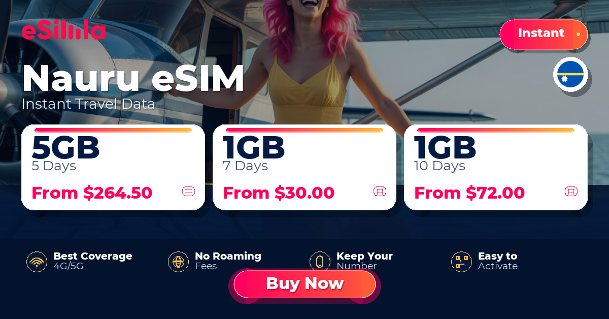 Nauru eSIM travel data offer with package options