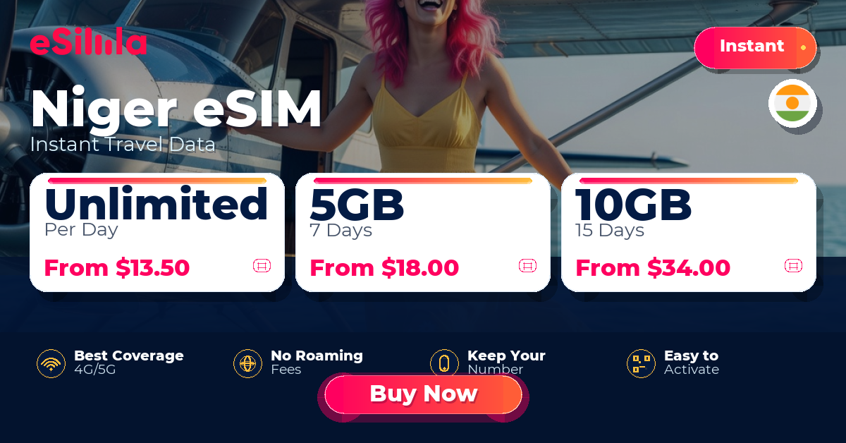 Niger eSIM travel data offer with package options
