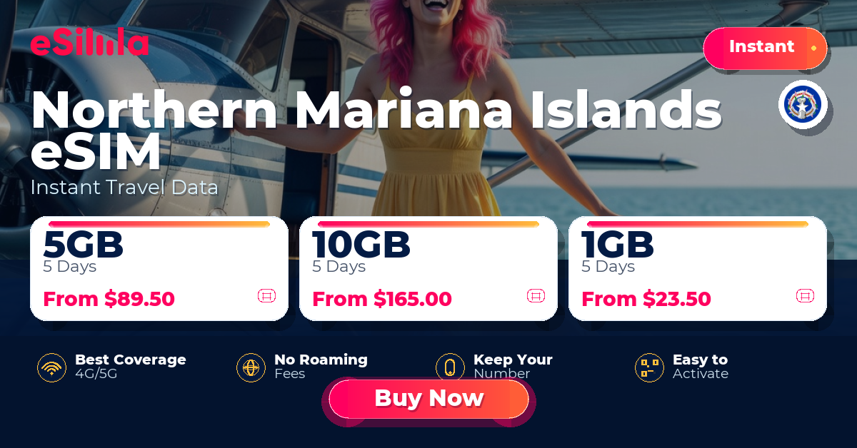 Northern Mariana Islands eSIM travel data offer with package options