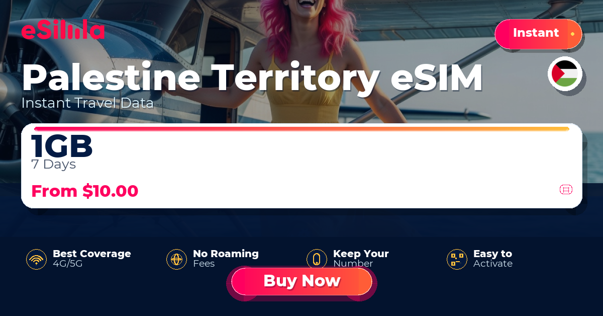 Palestine Territory eSIM travel data offer with package options