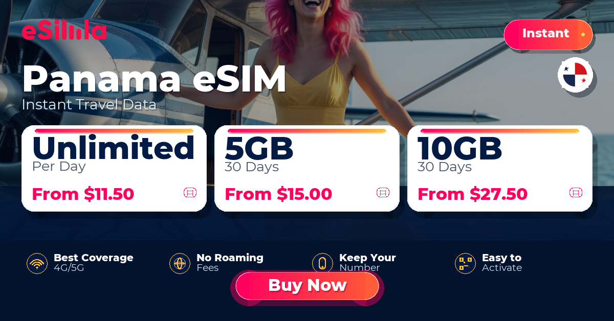 Panama eSIM travel data offer with package options