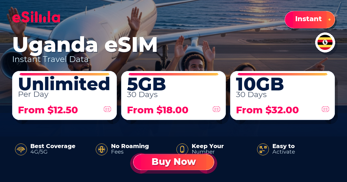 Uganda eSIM travel data offer with package options