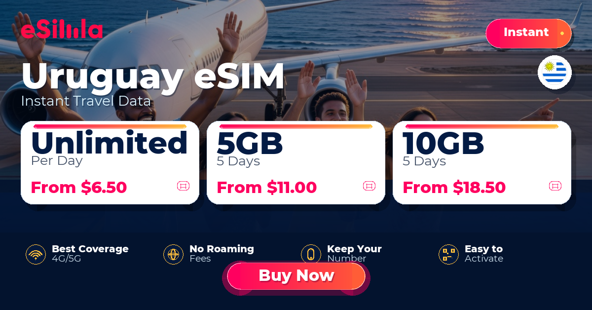 Uruguay eSIM travel data offer with package options
